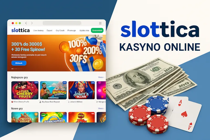Slottica kasyno online w Polsce z bonusem do 300% do 3000 euro
