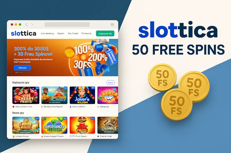 Slottica 50 free spins no deposit